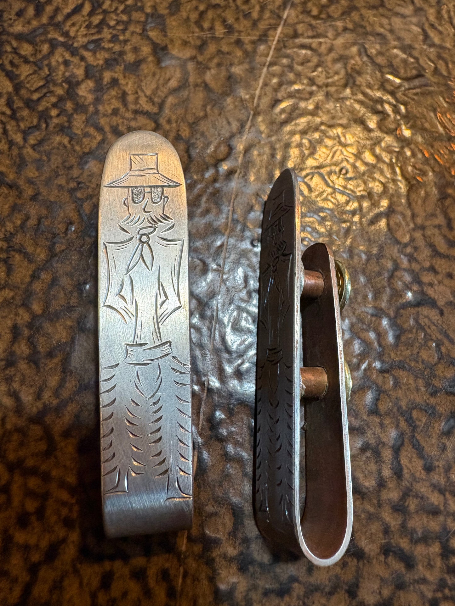 Bridle Hangers with Engraved Cowboy