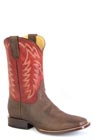 Roper Mens Parker Cowboy Boots Red