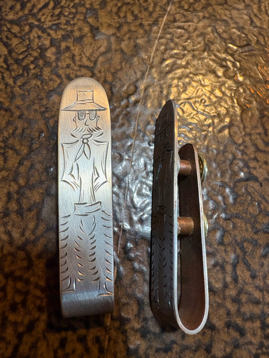 Bridle Hangers with Engraved Cowboy