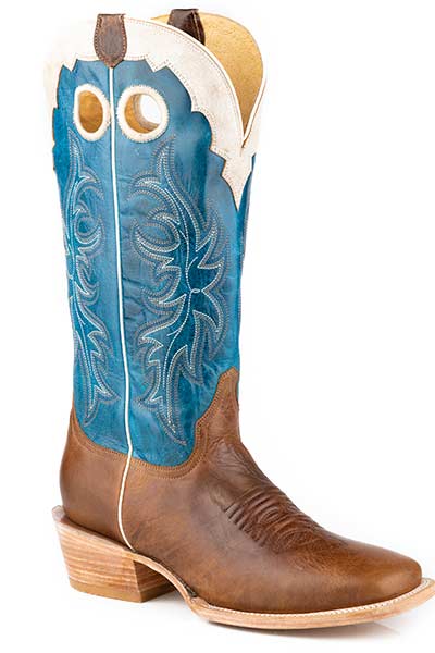 Roper Ride 'Em Cowboy Boots Blue
