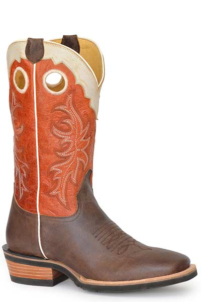Roper Ride 'Em Cowboy Boots Orange
